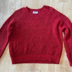 Old Navy Women's Rich Red Crew Neck Sweater